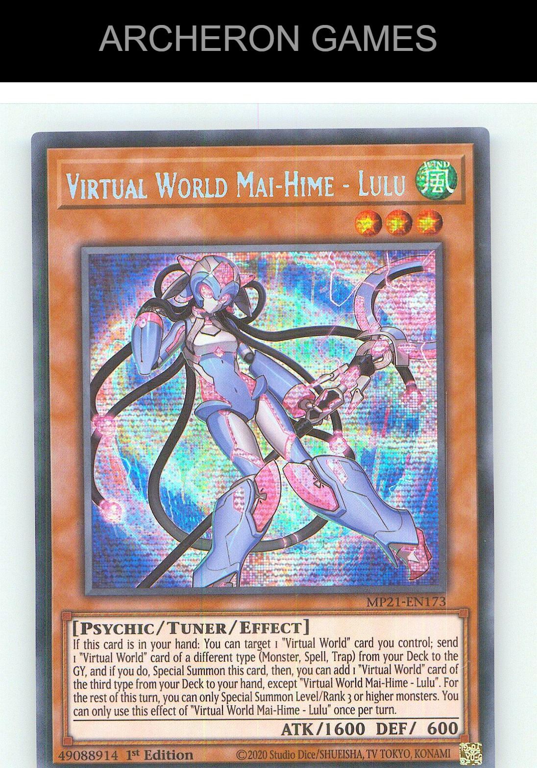 Virtual World Mai-Hime - Lulu Prismatic Secret Rare YUGIOH Card 1st Edition