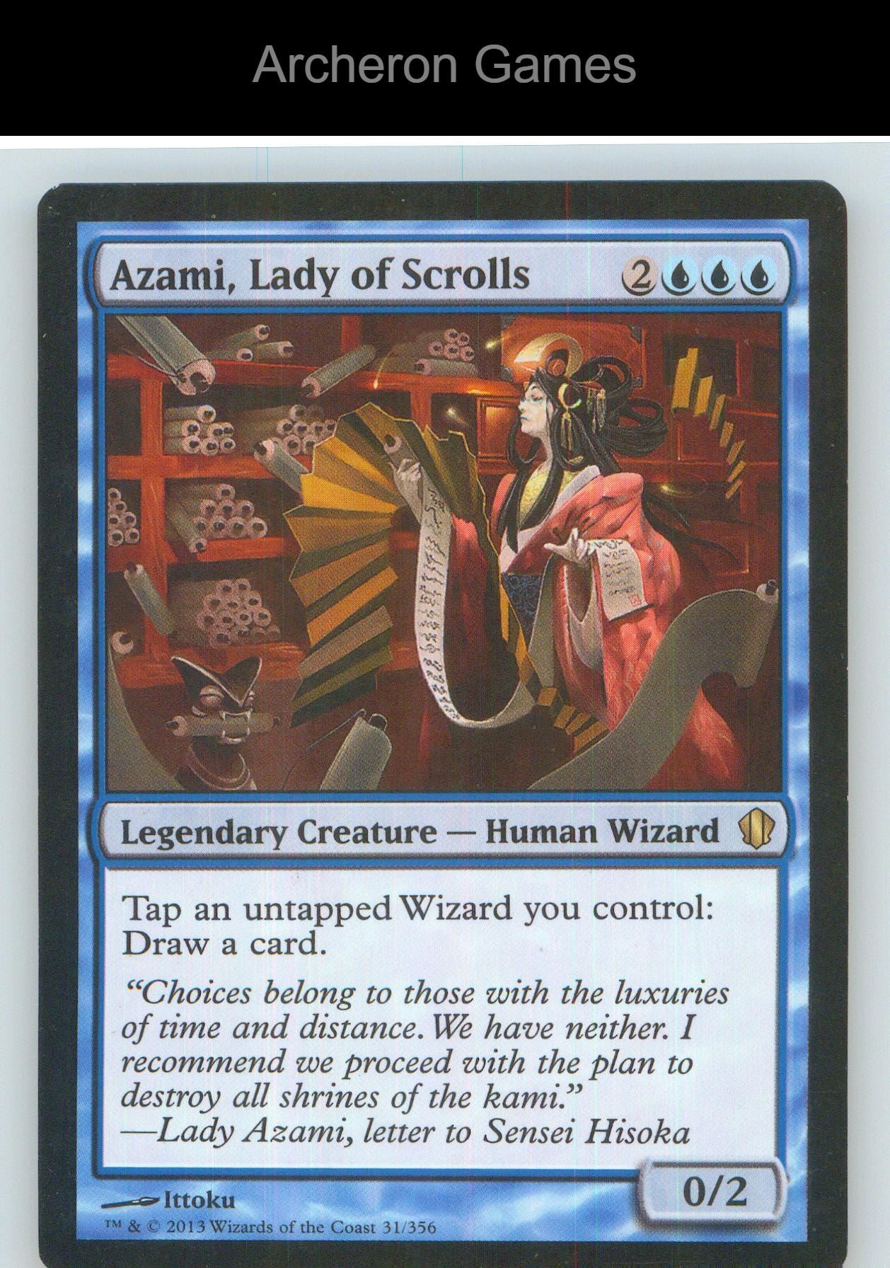 Azami, Lady of Scrolls C13 31 R MTG Card NM/EX+
