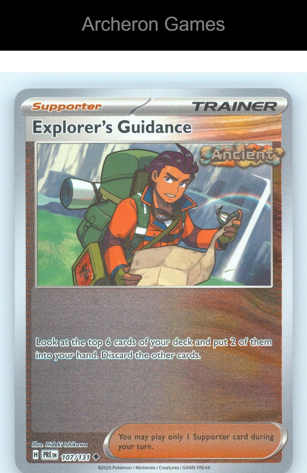Pokemon Card Explorer's Guidance PRE 107/131 Prismatic Evolutions Reverse Holo