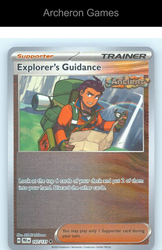 Pokemon Card Explorer's Guidance PRE 107/131 Prismatic Evolutions Reverse Holo