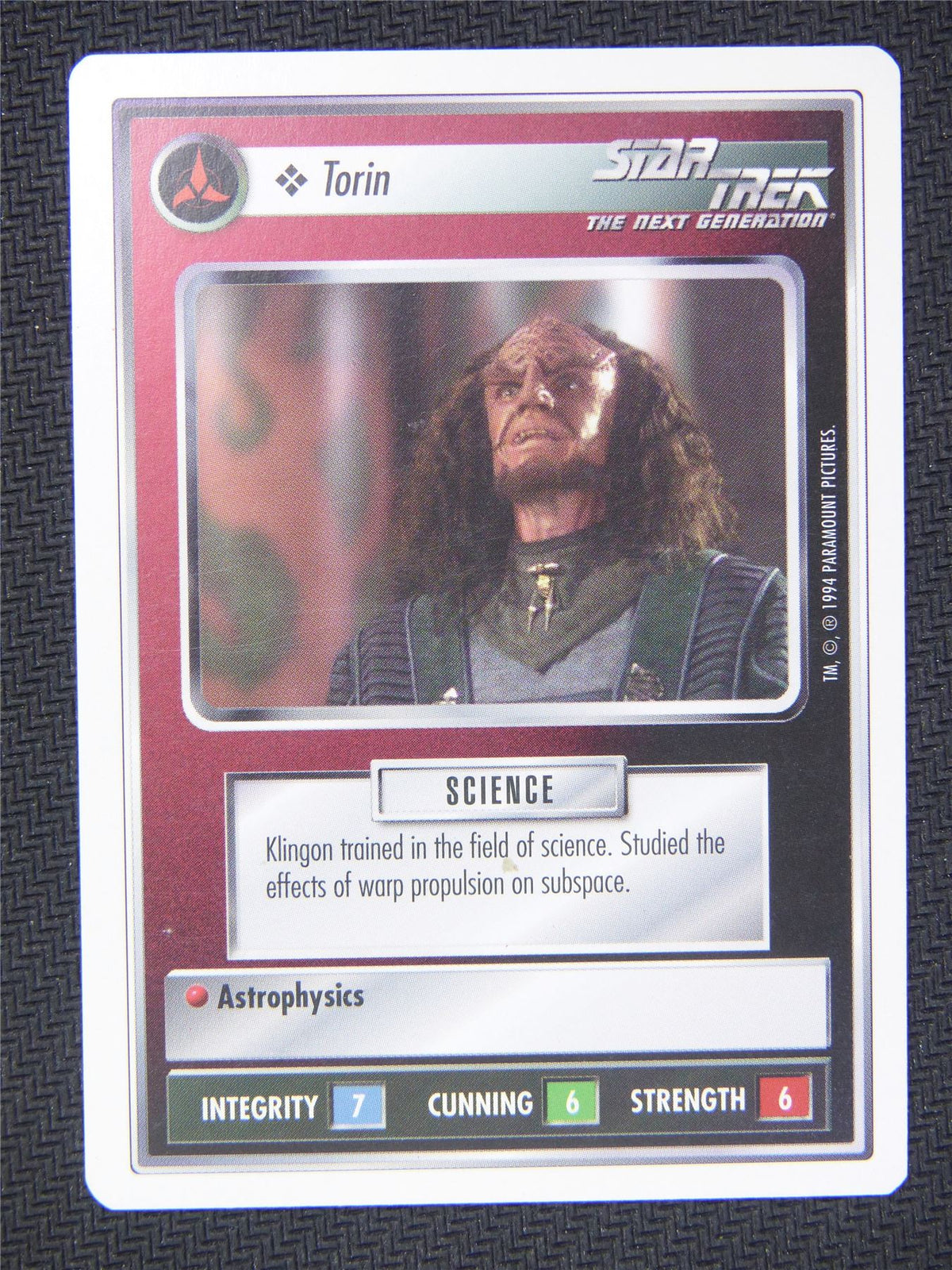 Torin White Border - Star Trek Next Gen Card #4P6