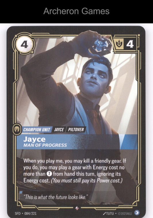 Jayce - Man of Progress SFD 084/221 R  Card Spiritforged
