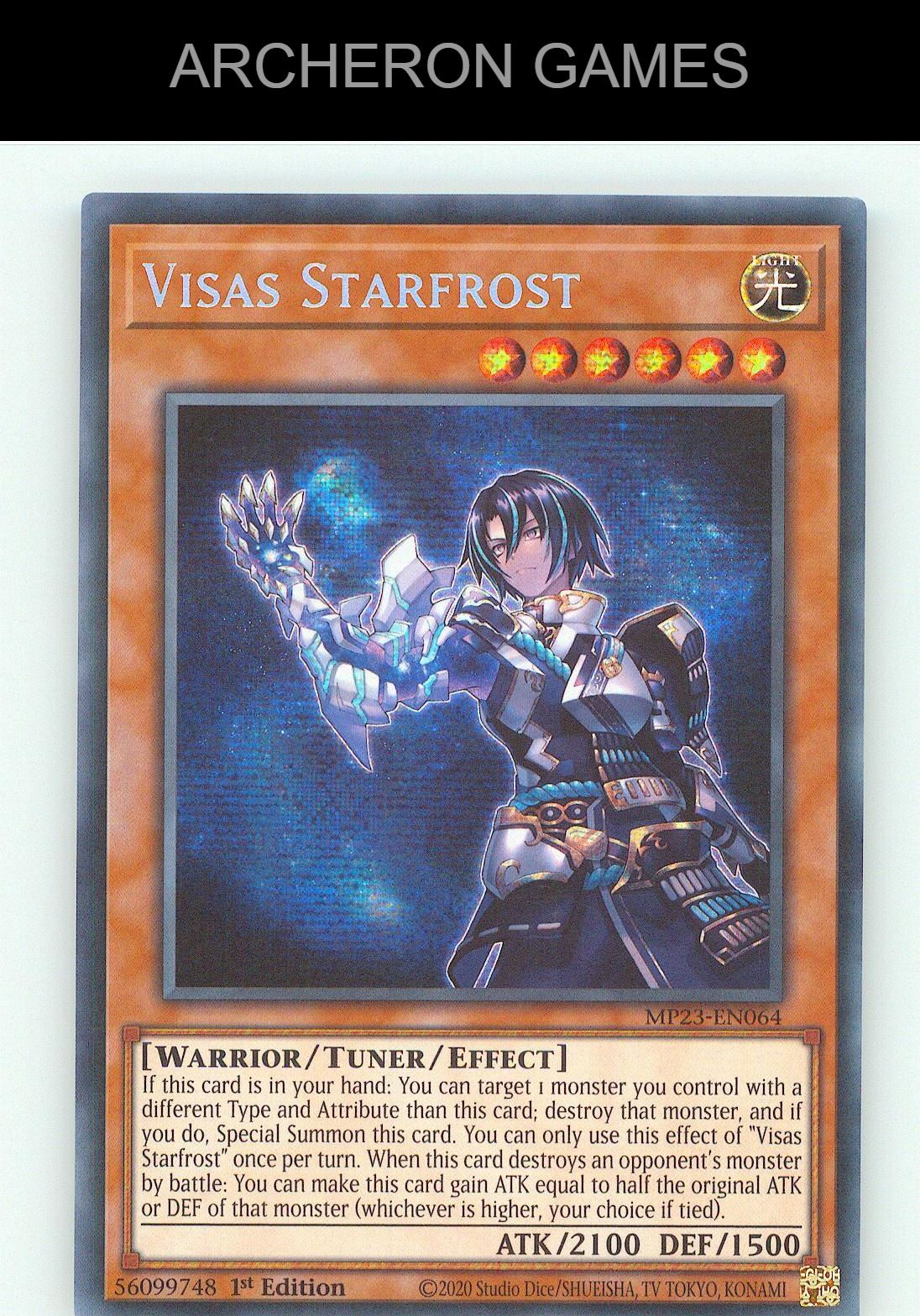 Visas Starfrost SEC YUGIOH Card