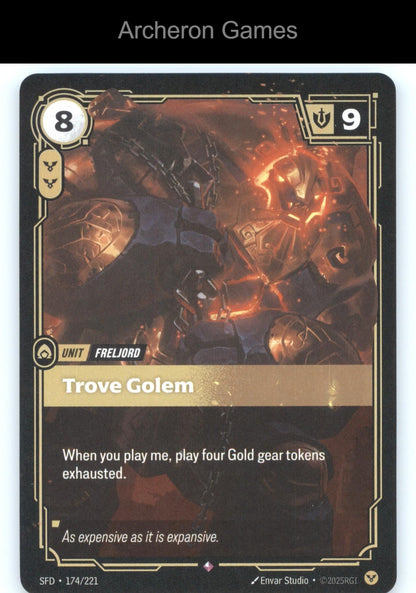 Trove Golem SFD 174/221 R  Card Spiritforged