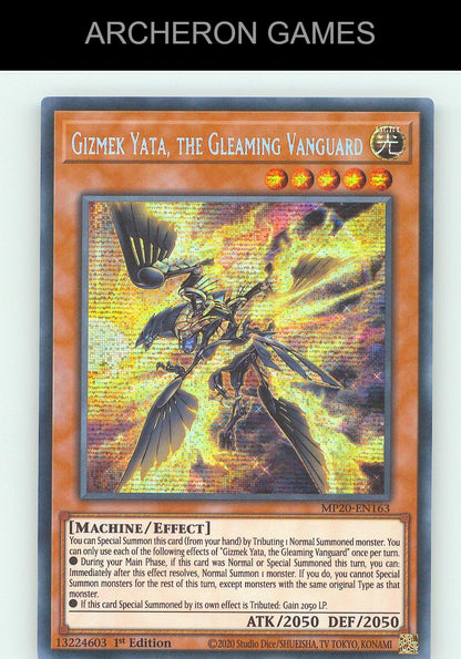 Gizmek Yata, the Gleaming Vanguard SEC YUGIOH Card
