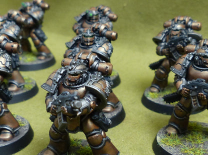 MKIII Tactical Squad with Upgrades set of 10 painted - Iron Hands - Warhammer Horus Heresy #2M8