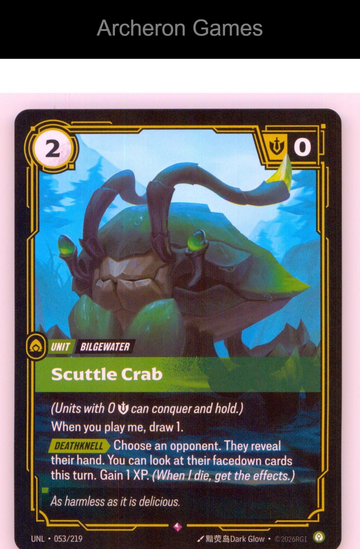 Scuttle Crab UNL 053/219 R Unleashed Riftbound Card