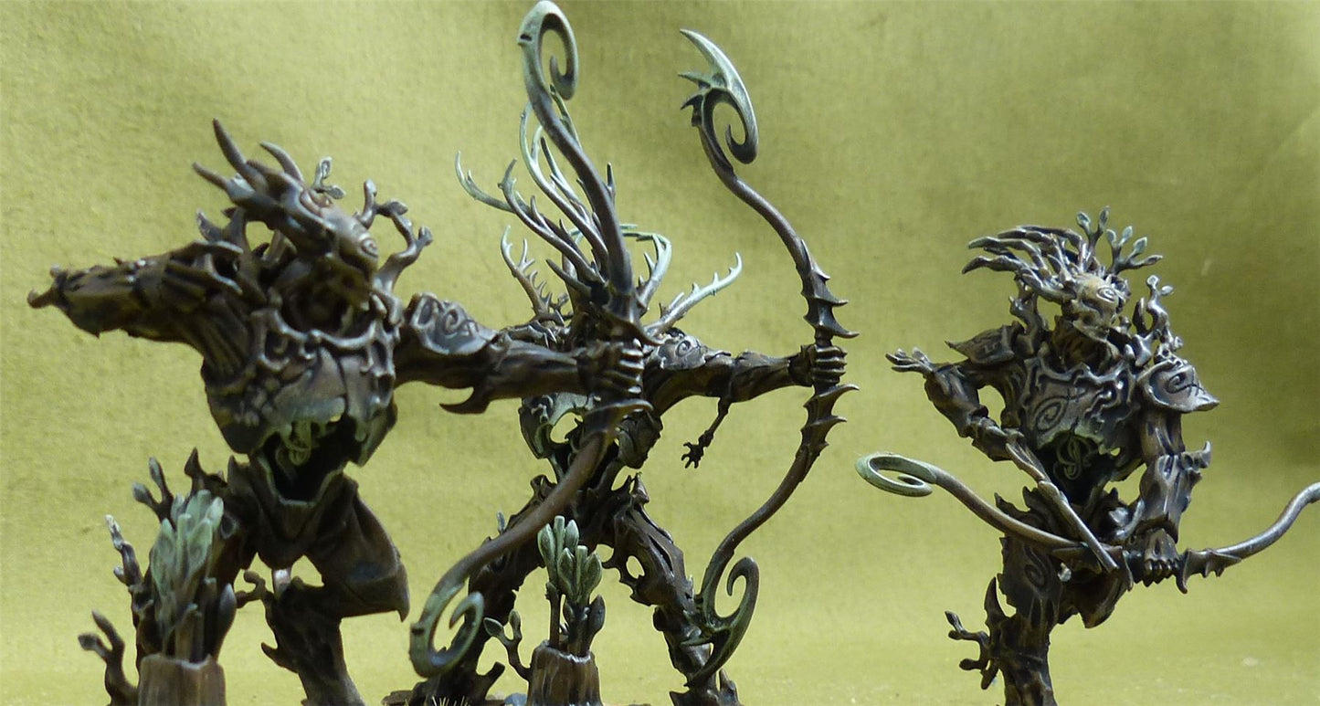 Kurnoth Hunters with Greatbows painted - Sylvaneth - Warhammer AoS #5Z9