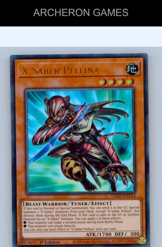 X-Saber Pellina (Ultra Rare) Ultra Rare YUGIOH Card 1st Edition