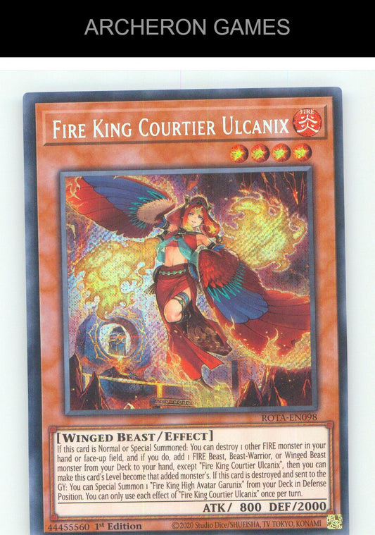 Fire King Courtier Ulcanix SEC YUGIOH Card 1st Edition