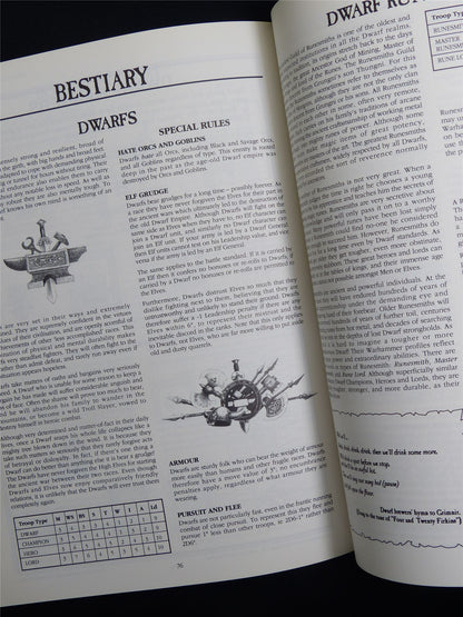Warhammer Armies: Dwarfs 4th Edition Softback 1993 - Warhammer Old World #1HH