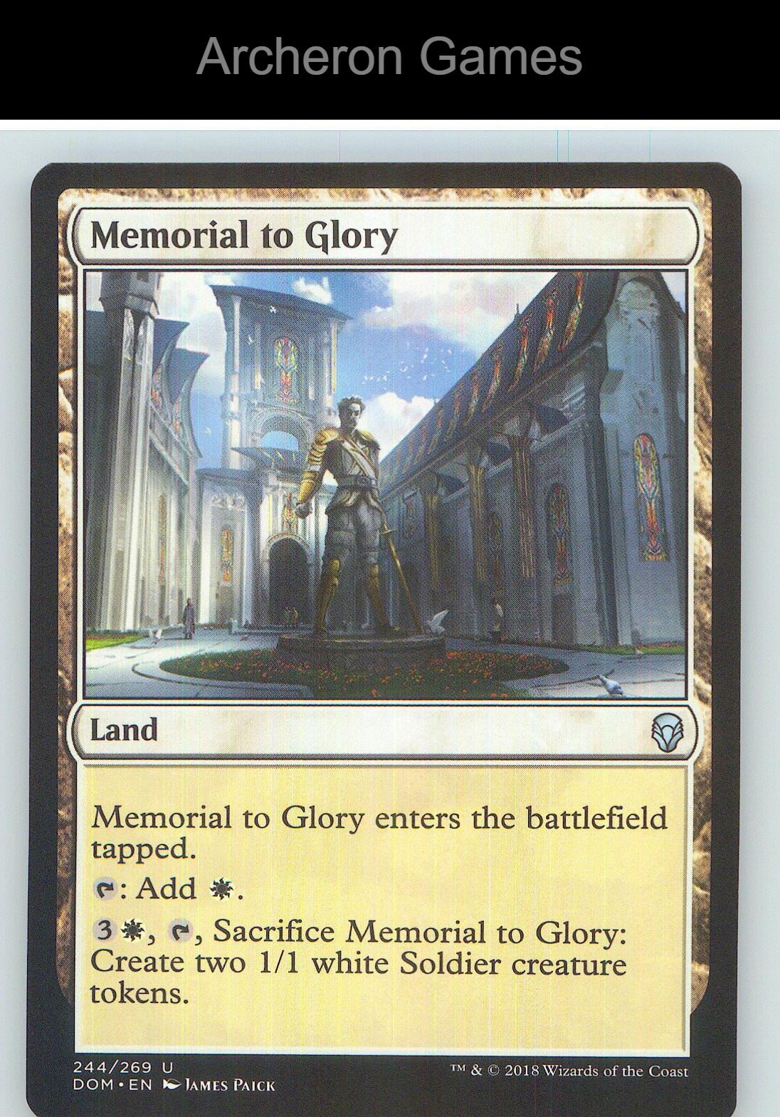 Memorial to Glory DOM 244 UC MTG Card NM/EX+