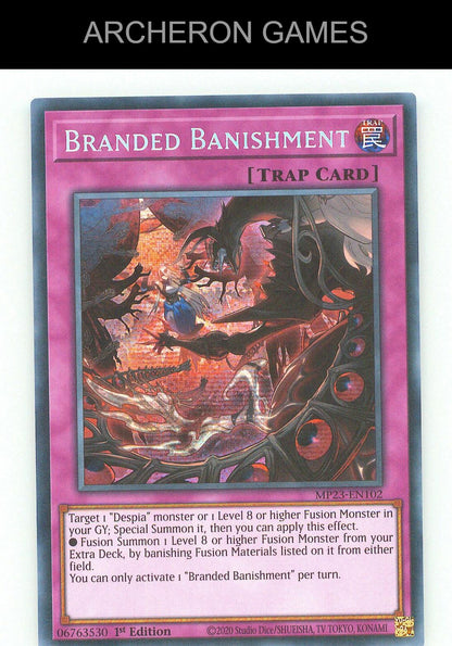 Branded Banishment SEC YUGIOH Card