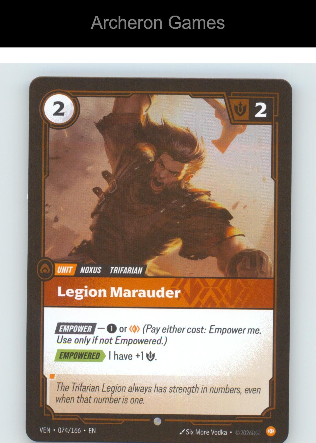 Legion Marauder VEN 074/166 C Vendetta Riftbound Card Foil