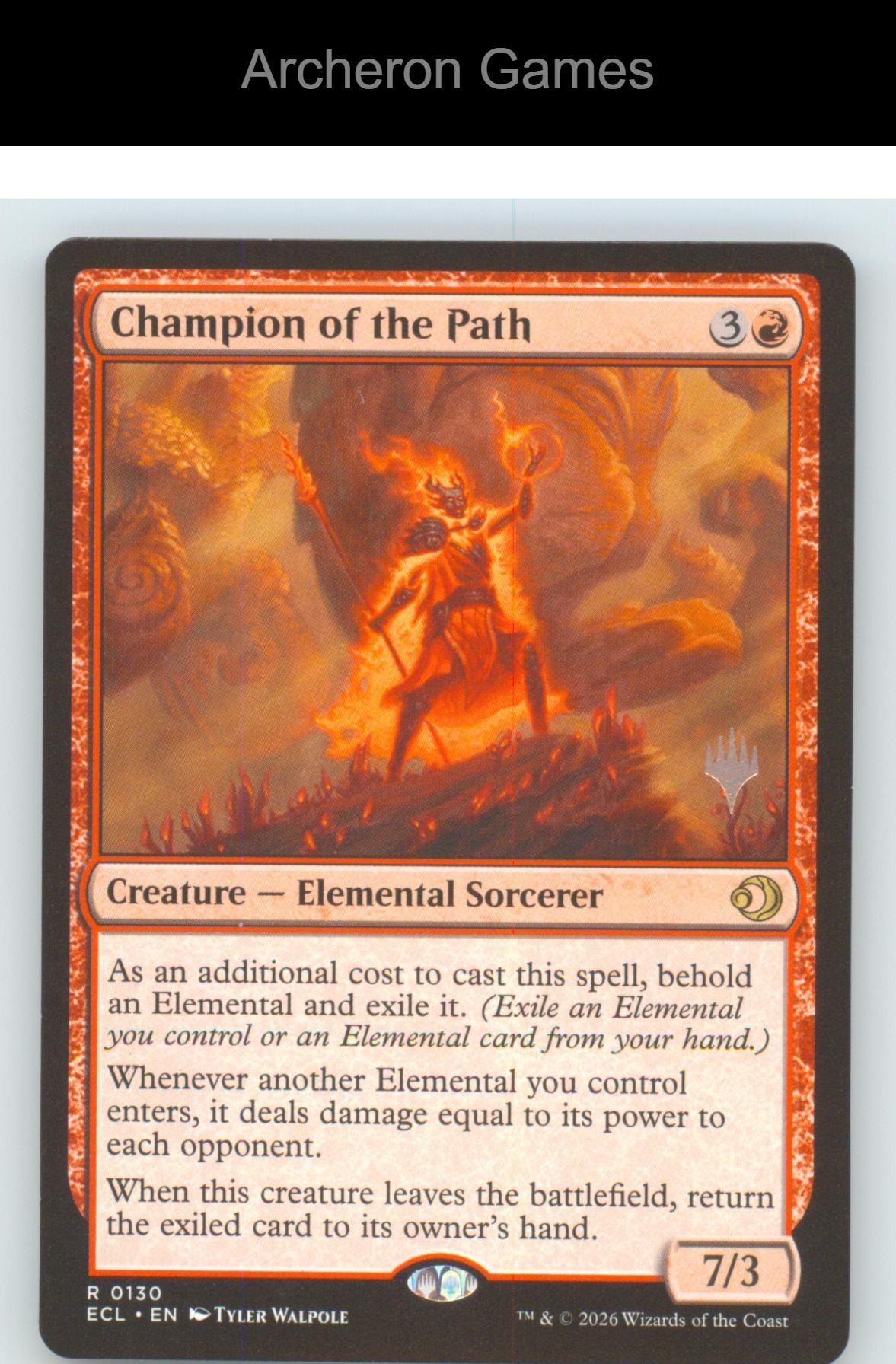 Champion of the Path ECL 130 R MTG Card NM/EX+