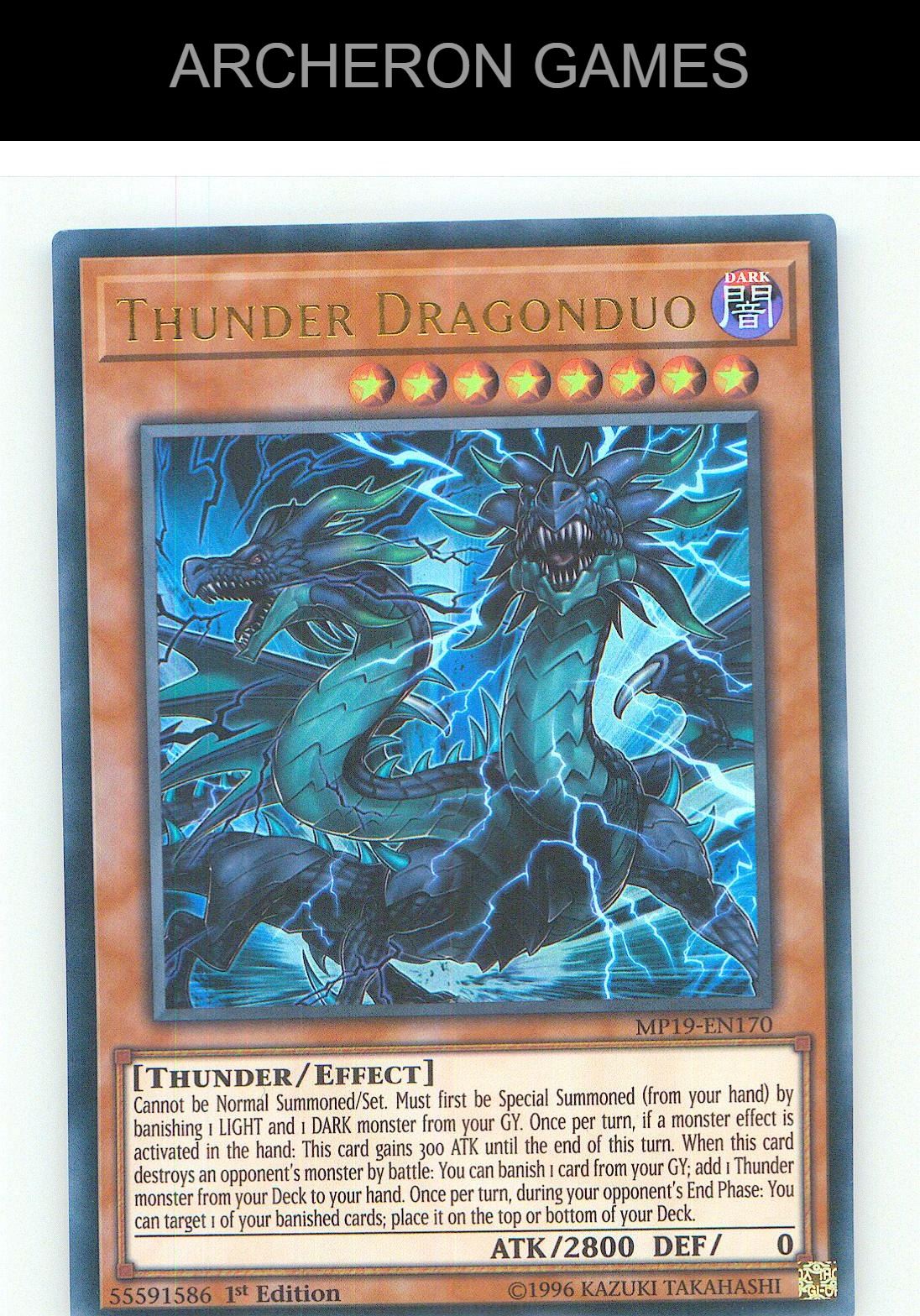 Thunder Dragonduo Ultra Rare YUGIOH Card Unlimited