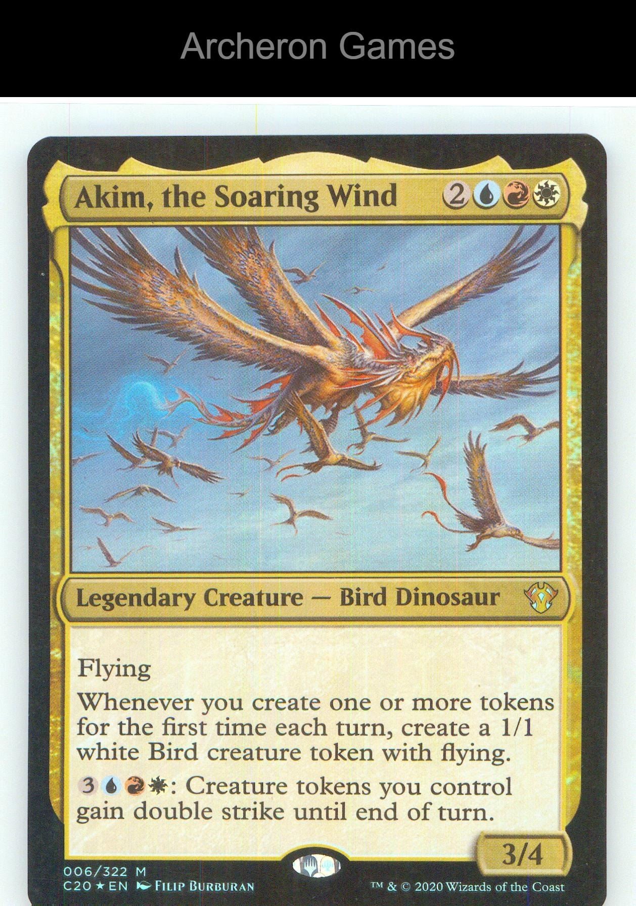 Akim, the Soaring Wind C20 6 Mythic MTG Card NM/EX+ Foil
