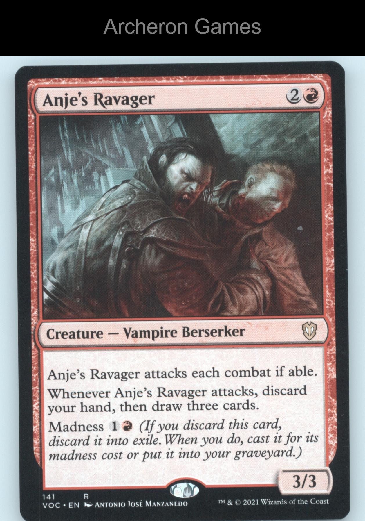 Anje's Ravager 141 R MTG Card Commander: Innistrad: Crimson Vow