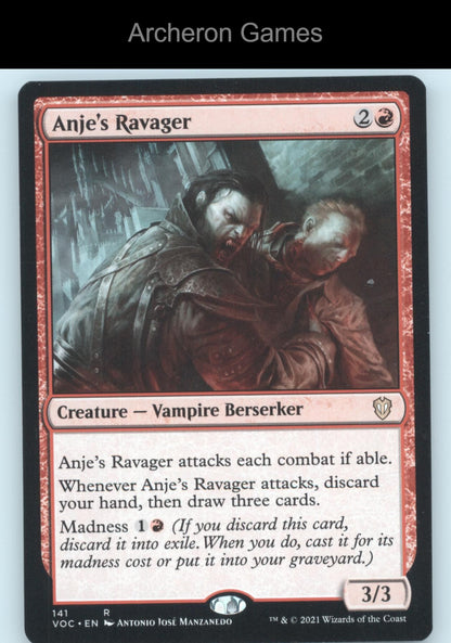 Anje's Ravager 141 R MTG Card Commander: Innistrad: Crimson Vow