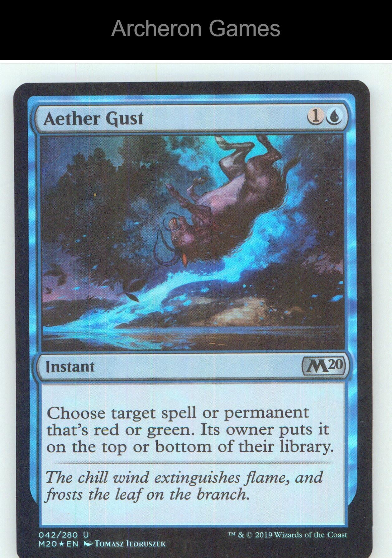 Aether Gust M20 42 UC MTG Card NM/EX+ Foil