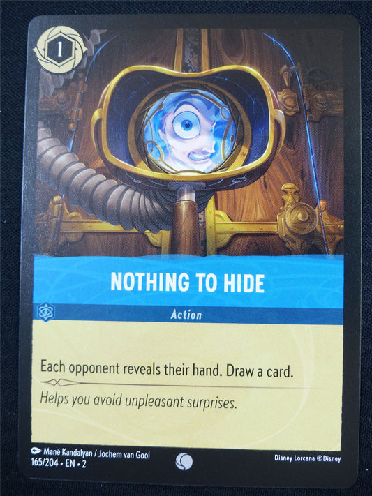 Nothing to Hide 165/204 - Lorcana Card #4PM