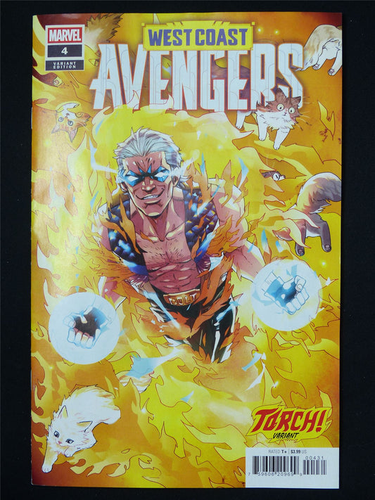 West Coast AVENGERS #4 Torch Variant - B&B Apr 2025 Marvel Comic #EN