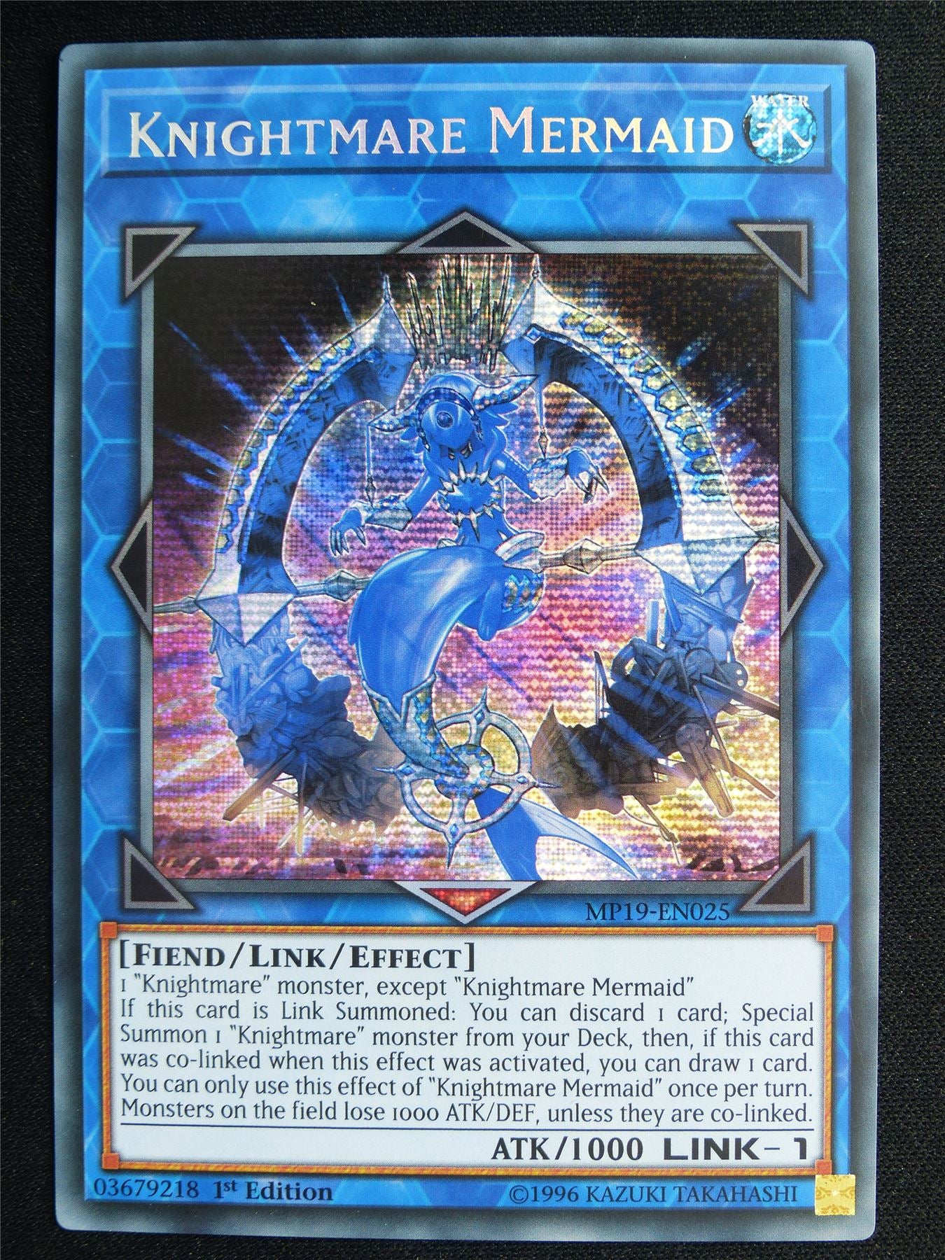 Knightmare Mermaid MP19 Secret Rare - 1st ed Yugioh Card #4RJ