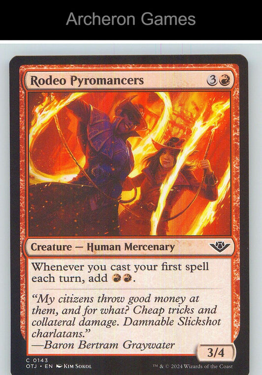 Rodeo Pyromancers OTJ 143 C MTG Card NM/EX+