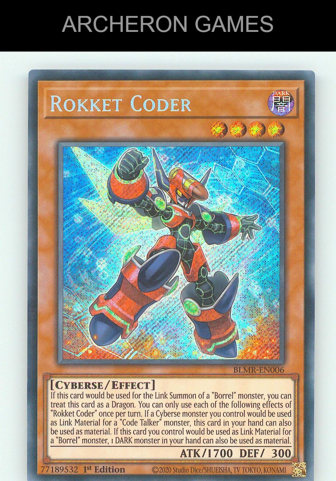 Rokket Coder SEC YUGIOH Card
