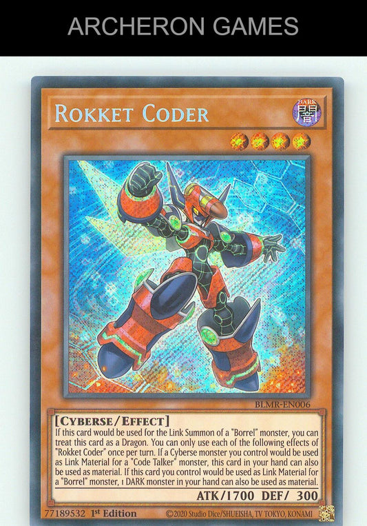Rokket Coder SEC YUGIOH Card