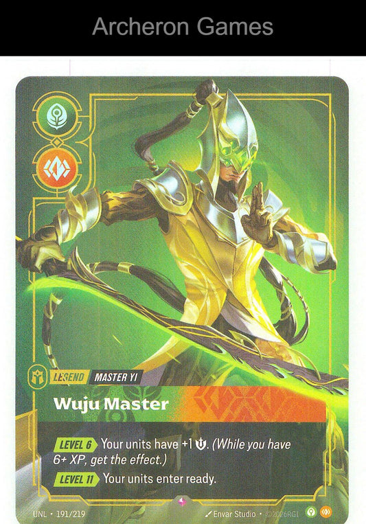 Master Yi - Wuju Master UNL 191/219 R Unleashed Riftbound Card