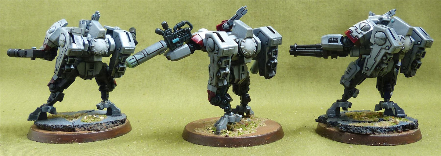 XV8 Crisis Battlesuit Team painted - Tau Empire - Warhammer 40K #1QD