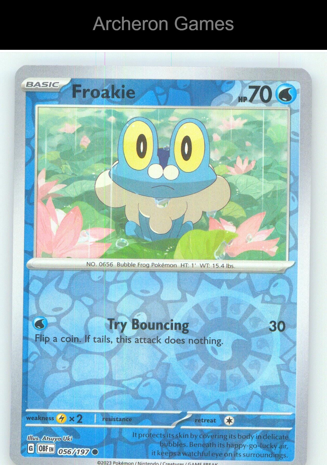 Pokemon Card Froakie OBF 056/197 C Obsidian Flames Reverse Holo
