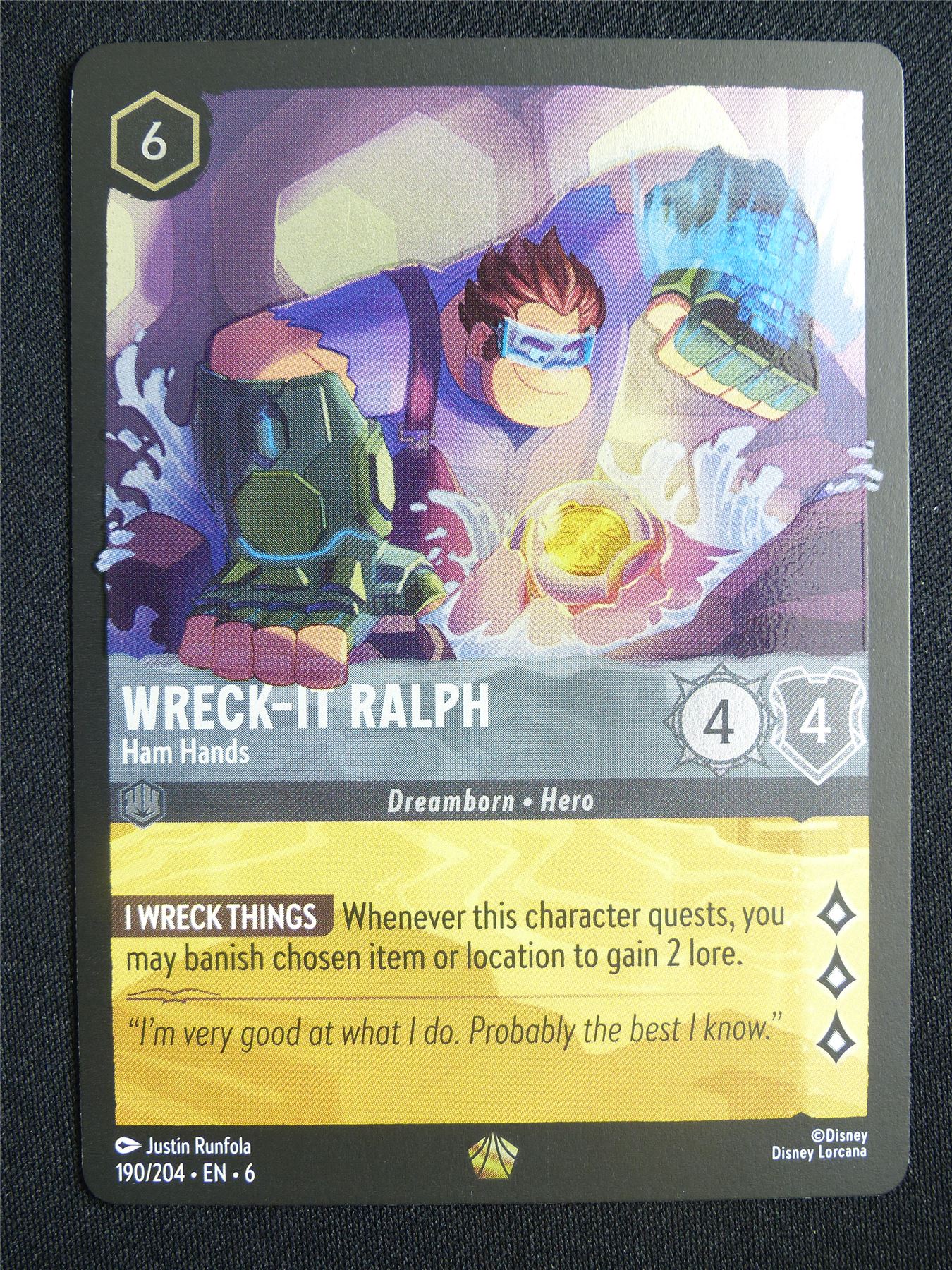 Wreck-It Ralph Ham Hands 190/204 Foil - Lorcana Card #13U