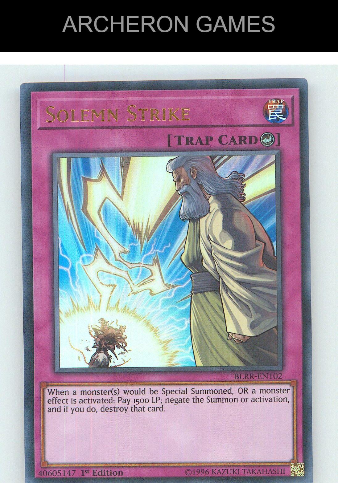 Solemn Strike Ultra Rare YUGIOH Card 1st Edition