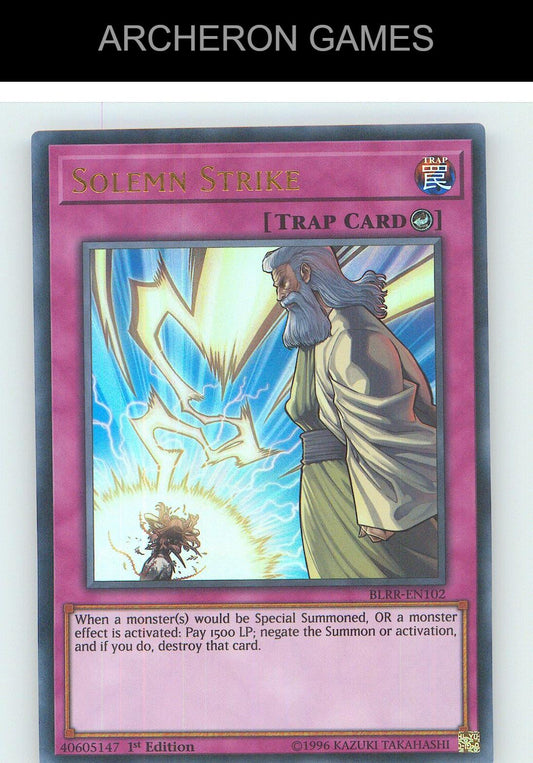 Solemn Strike Ultra Rare YUGIOH Card 1st Edition