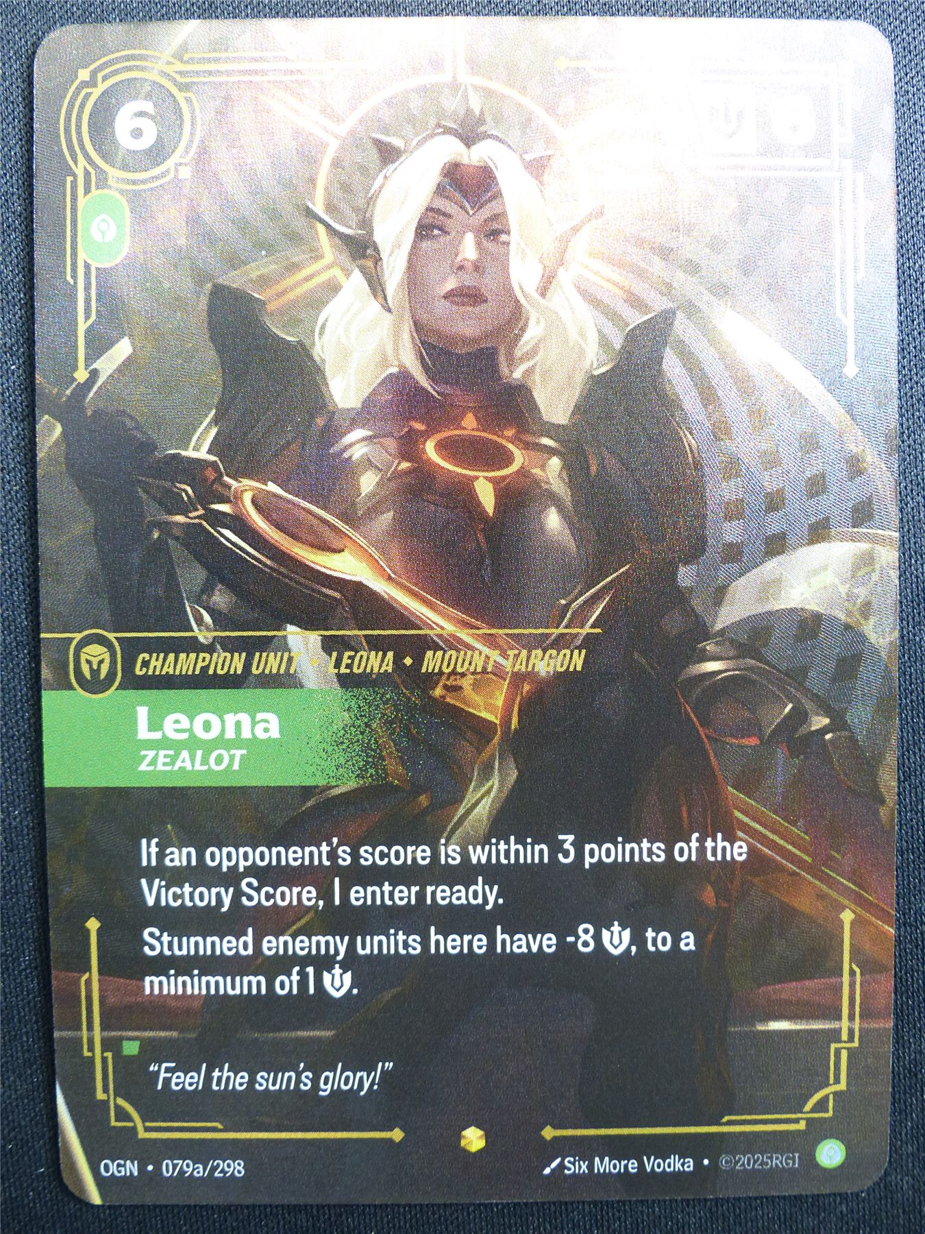 Leona Zealot 079a/298 Overnumber Rare Foil - OGN - Riftbound Card #2D9