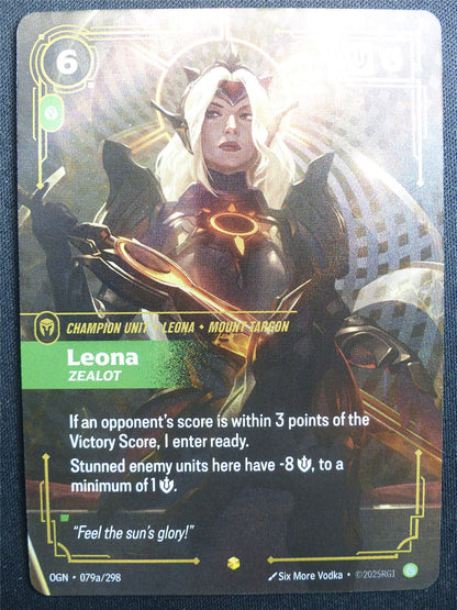 Leona Zealot 079a/298 Overnumber Rare Foil - OGN - Riftbound Card #2D9