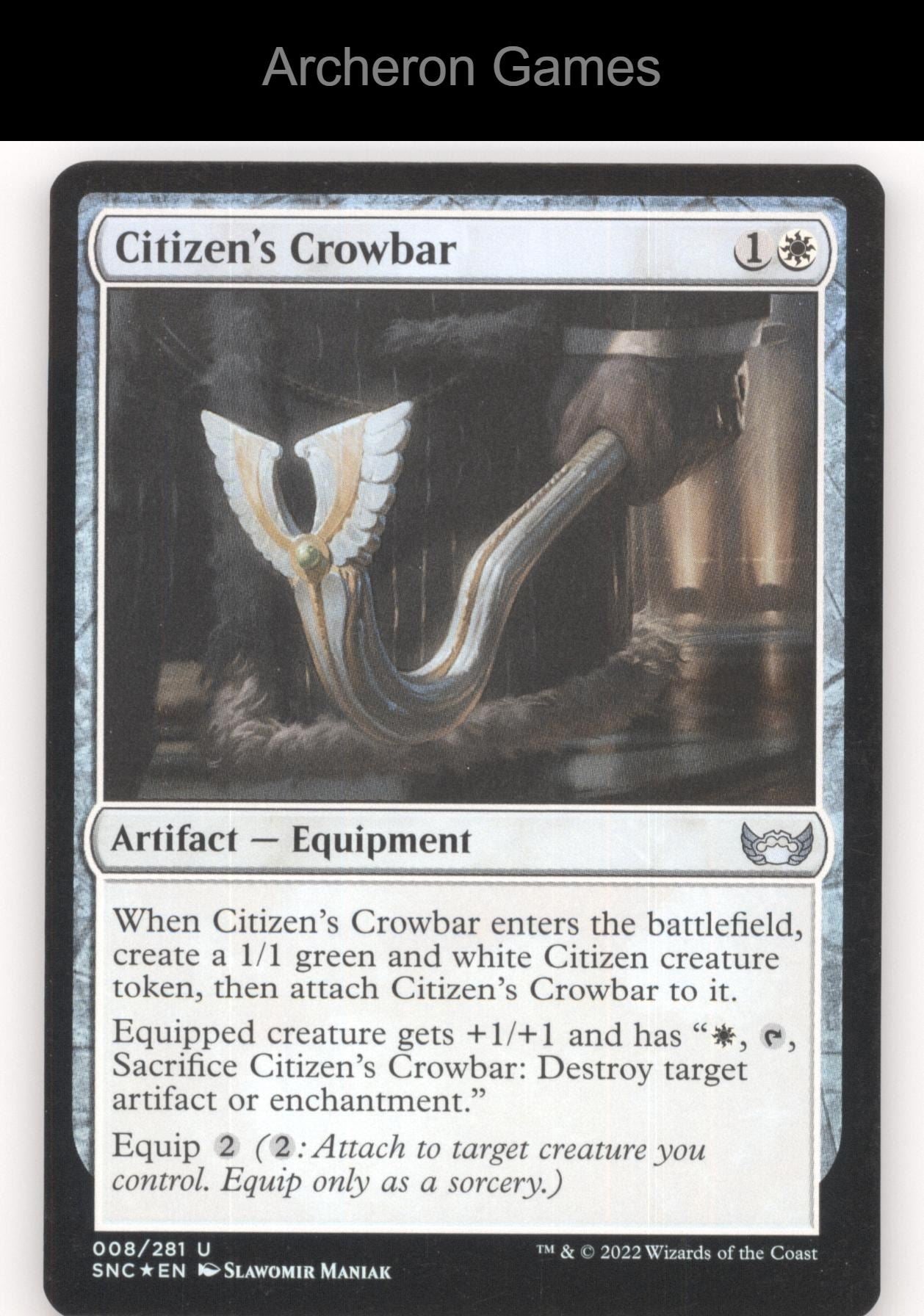 Citizen's Crowbar 8 UC MTG Card Streets of New Capenna