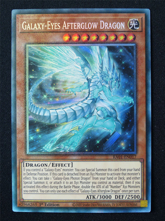Galaxy-Eyes Afterglow Dragon RA01 Collector Rare - 1st ed Yugioh Card #6V