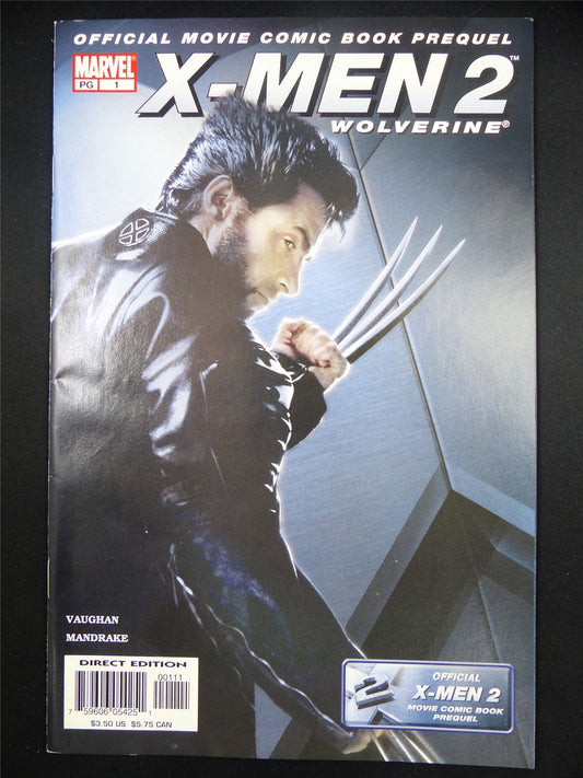 X-MEN 2 Wolverine #1 Official movie prequel - Marvel Comic #4T8