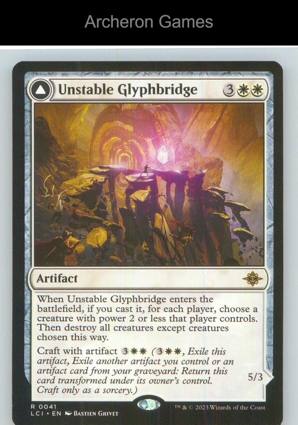 Unstable Glyphbridge LCI 41 R MTG Card NM/EX+
