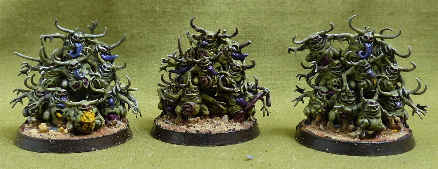 Nurglings painted - Chaos Daemons - Warhammer 40K #5C8