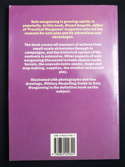 Military Modelling: Guide to Solo Wargaming by Stuart Asquith Book #2T2