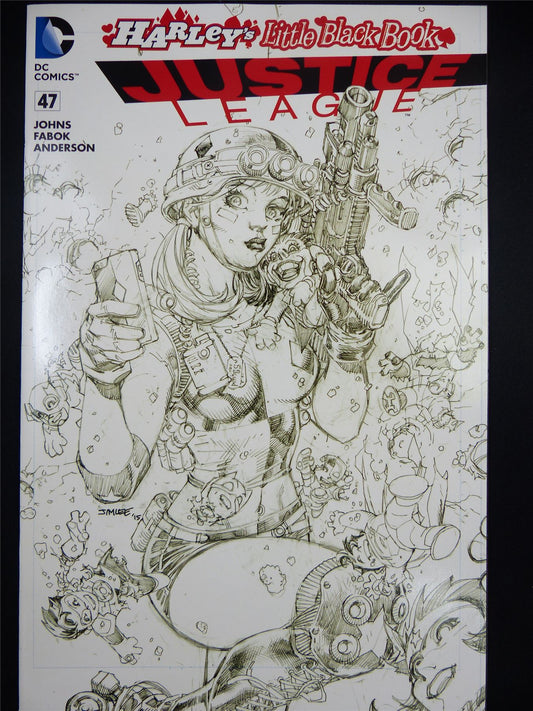 JUSTICE League #47 Harley's Little Black Book Jim Lee Pencil Sketch Variant - DC Comic #648