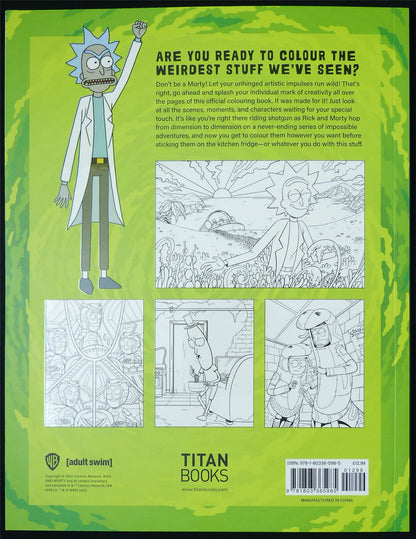 Rick and Morty The Official Colouring Book Gift Book - Titan Softback #4U