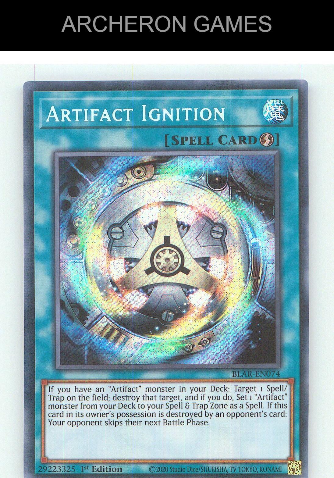 Artifact Ignition SEC YUGIOH Card 1st Edition