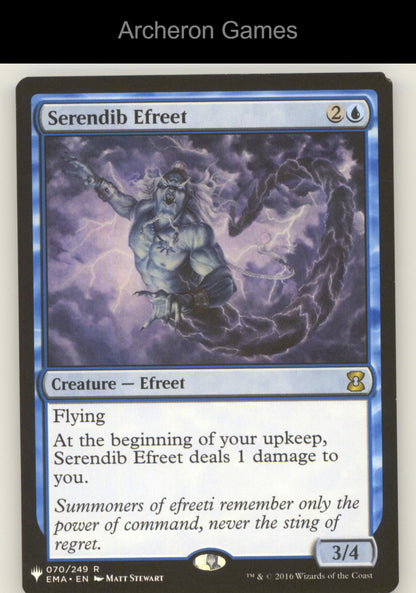 Serendib Efreet 70 R MTG Card The List Reprints
