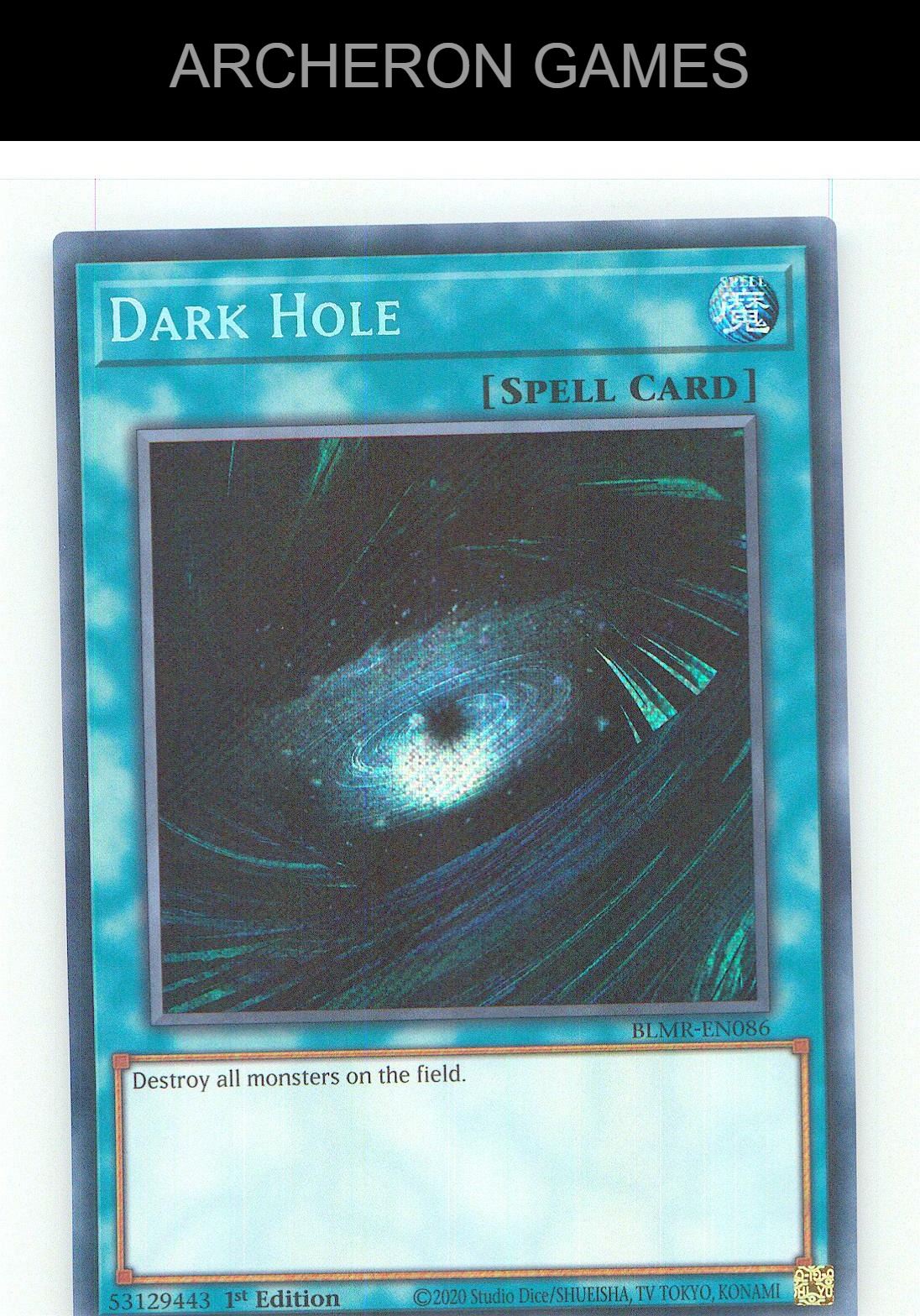 Dark Hole SEC YUGIOH Card 1st Edition