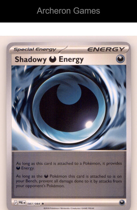 Pokemon Card Shadowy Darkness Energy ME05 083/084 R Pitch Black Reverse Holo